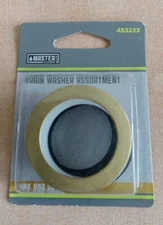 NOS MASTER PLUMBER 453233 DRAIN WASHERS 1-BRASS 2 RUBBER AND 2 PLASTIC 