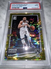 Spencer Dinwiddie 2020 Panini Donruss Optic Basketball #43 GOLD PULSAR PSA 9