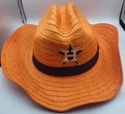 Houston Astros Orange Straw Cowboy Hat Limited Edition SGA 2024