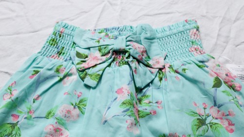 Gymboree Girl's Floral Spring Celebrations Bird Bow Skort EJ2 Mint Tea Size 6 - Picture 2 of 3
