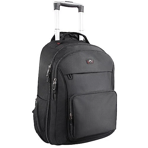 Black rolling cheap backpack