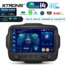 9" Android 14 Car Stereo 4G Octa Core 6+128GB GPS NAV Radio For Jeep Renegade