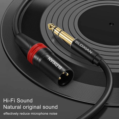 Cavo XLR Maschio a Jack 6.35Mm, Jack 6,35Mm Stereo TRS Bilanciato Maschio a XLR - Foto 3 di 12