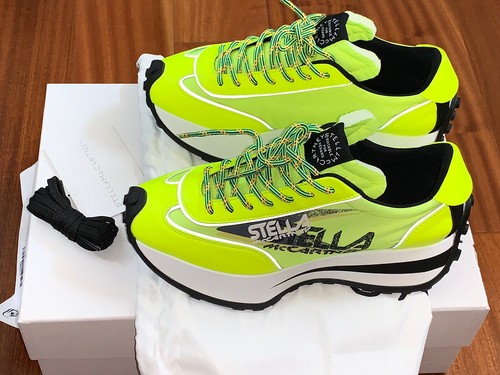 STELLA MCCARTNEY RECLYPSE WOMEN LOW TOP LIME SNEAKERS - Vegan Friendly -Size 8 - Picture 9 of 13