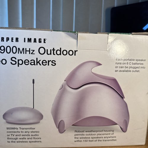 Sharper Image 900 MHz WEATHERPROOF Outdoor Speakers Wireless Remote SR277 - Picture 5 of 12