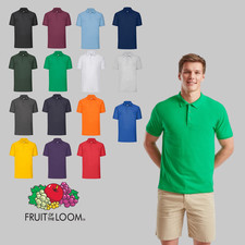 Fruit of the Loom 65/35 Short Sleeve Cotton Polo Shirt - Small-5XL - 20 Colours