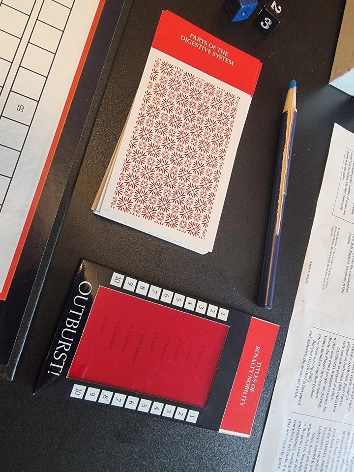 Vintage - Outburst - First Edition Board Game - 1986 - Parker - Complete - Image 4 of 4