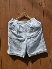Vintage 1970s does 30s 40s mens shorts stripped white cotton menswear