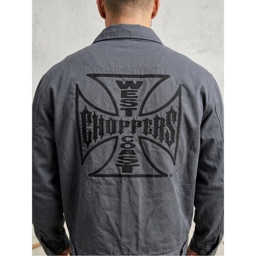 WEST COAST CHOPPERS Vintage Jesse James Work Wear Iron Cross Mechanic Jacket - product listing photo