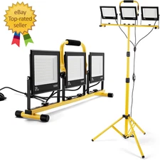 30000 Lumen Work Lights with Stand 3 Adjustable Head LED Work Light Adjustable