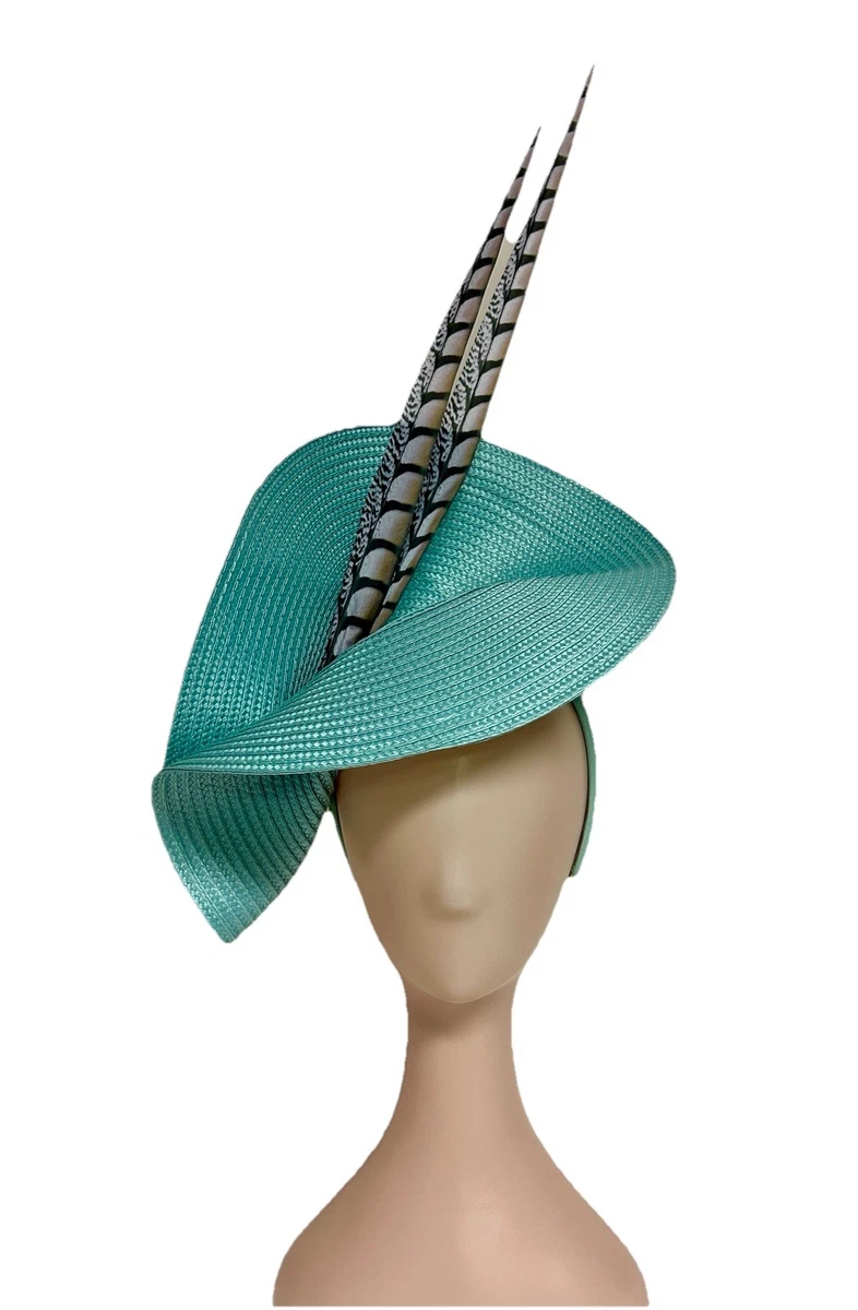 Vintage L.S. Ayres & Co Fascinator Hat Womens One Size Blue Straw Veil Net 50s Fascinator Blue 1950s Vintage Hats for Women for sale | eBay main image 3