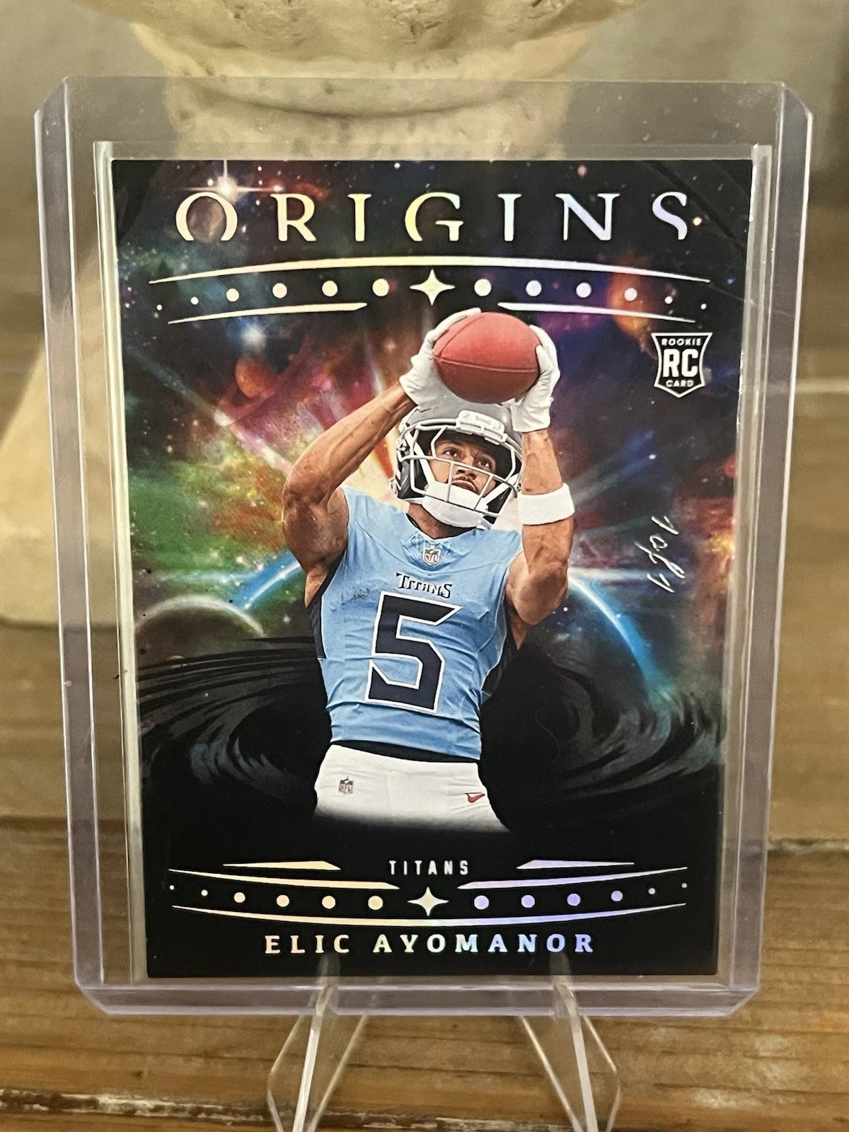 2025 Panini Origins Elic Ayomanor RC Black 1/1 #108 Titans   ONLY 1 MADE