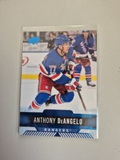 2017-18 Upper Deck Overtime Anthony DeAngelo Blue Parallel #76 New York Rangers 