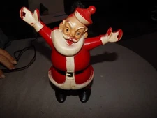 Vintage Christmas Hard Plastic Santa Clause Planter? Estate Find