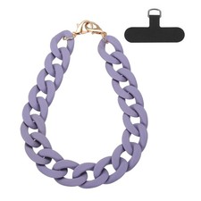 Phone Wrist Strap, 15" Acrylic Cellphone Chain with Tether Tab, Purple
