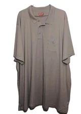Red Kap Men's Gray Short Sleeve Polo Work Shirt Size 6XL