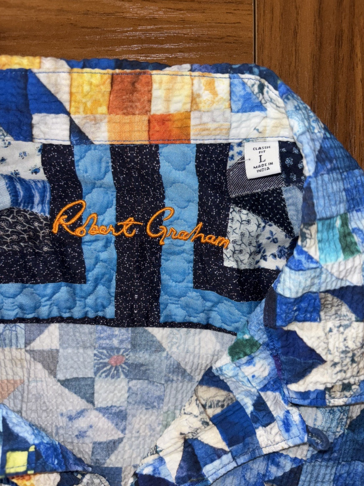 Robert Graham Sashiko Patchwork Print Regular Fit… - image 12