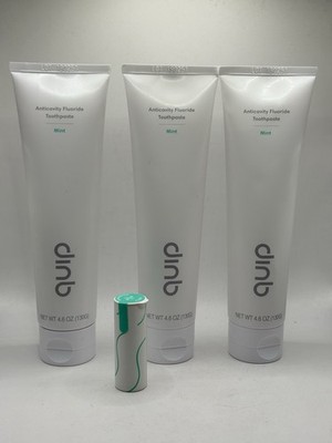 3x Quip Anticavity Fluoride Toothpaste Mint  4.6 Oz Each + Expanding Floss New!
