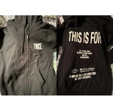 Felpa con cappuccio zip pop-up esclusiva TWICE This Is For 2026 Tour Seattle ristampa