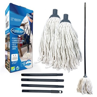 Baumwollmop mit extra Kopf langer Stiel Bodenreinigungsmop robust