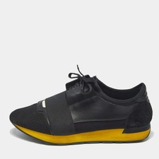 Balenciaga Race Runner Gr.43 Schwarz Leder Mesh und Neopren Low Top Sneaker