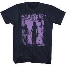Carrie Purple Flame Navy Movie Shirt