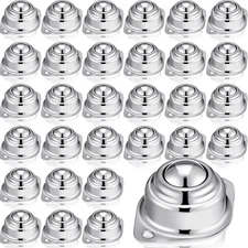 30 Pcs Roller Ball Transfer Bearing Carbon Steel Round Ball Transfer Unit Univer