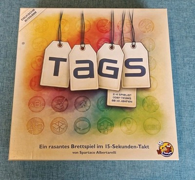 HeidelBär Games Tags Brettspiel Wortspiel Spartaco Alberttarelli Spiel 2-4 ab 10