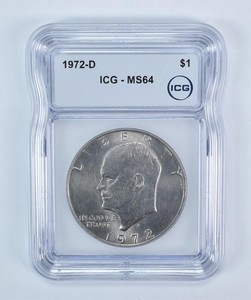 1972-D Eisenhower $1 MS64 ICG *7368