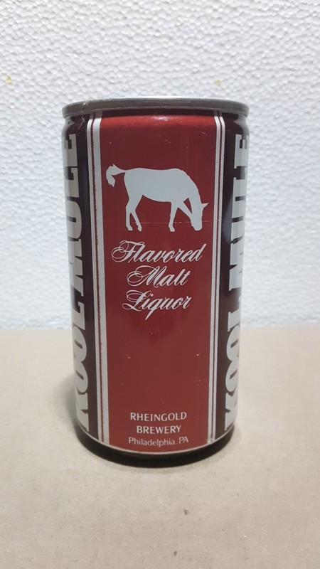 Kool Mule Malt Liquor Beer Can, empty, by Reingold Brewing, Co. Philadelphia, PA