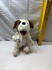 Folkmanis  Small Dog  Brown  White Bulldog Pitbull Full Body Puppet Plush Toy
