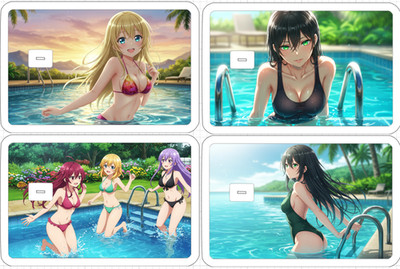 Sexy Anime Girl Credit Debit ATM Card Skin Sticker Hot Ecchi Ahegao Manga Gift 