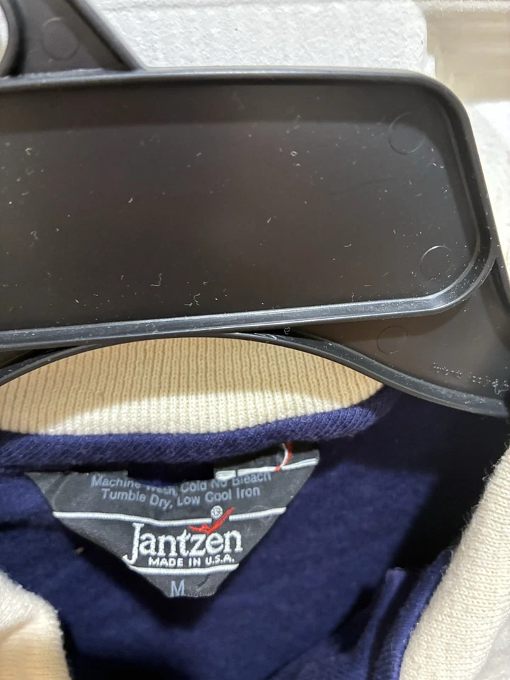 1970’s Vintage Jantzen Stripped Short Sleeved Men’s Polo Shirt - Image 2 of 2