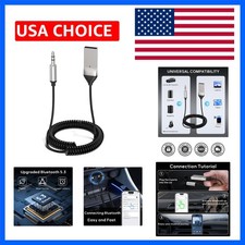 Aux to Bluetooth 5.3 Adapter for Car, USB 2.0 to 3.5mm Bluetooth Receiver Jac...
