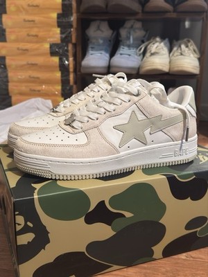 A Bathing Ape Bapesta Beige Calf Hair