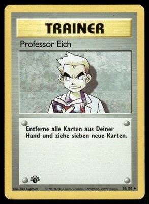 1999 Pokémon German 1st Edition Professor Eich (Professor Oak) #88 NM