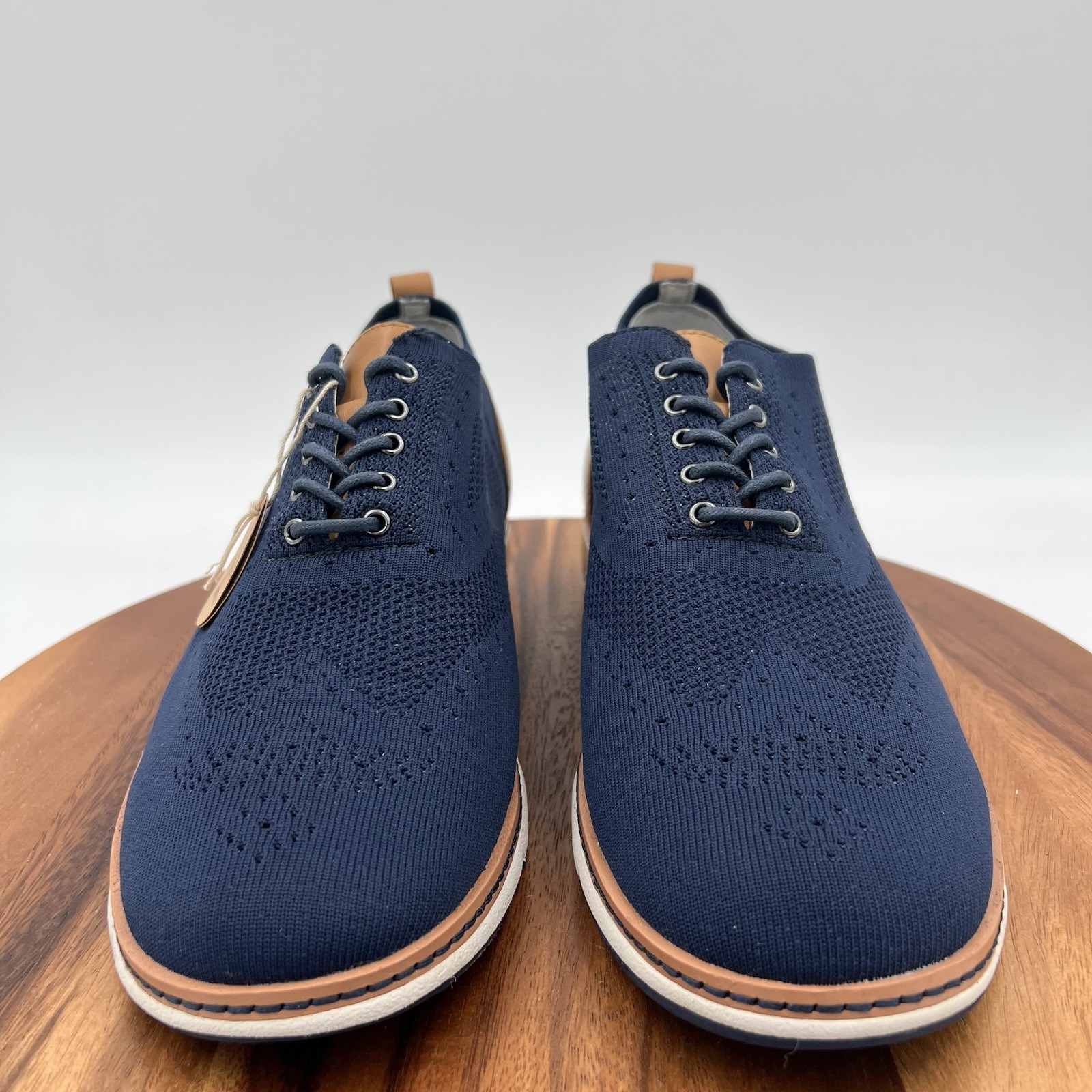 SAOLA Scarpe Oxford taglia 11 5 Jambu uomo Franklin blu navy abbronzatura stringate in maglia