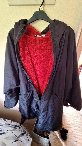 Black Crane Adult Sideline Warm Fleece Lined PARKA COAT large