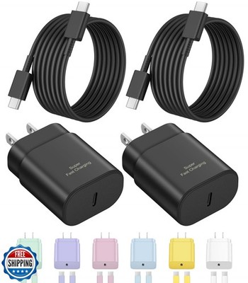 Type C Charger Fast Charging USB C Samsung Chargers Block 25W Super Fast Wall