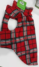 10" RC Pets Whistler Winter Wear in Red Tartan