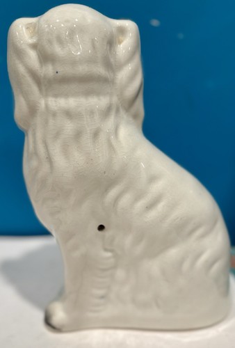 Antigua estatuilla de perro Spaniel STAFFORDSHIRE 9" de alto siglo XIX pintada a mano - Imagen 5 de 8