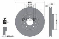 2X Pagid Bremsscheibe InnenbelüFtet Ø296Mm FüR Mazda CX-7 ER