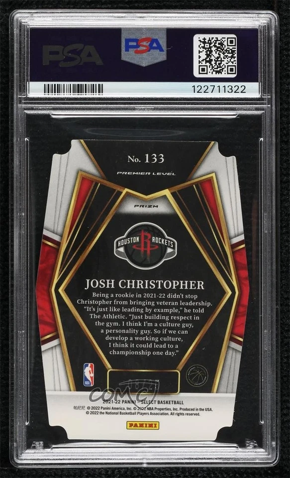 2021 Select Tie-Dye Prizm Die-Cut /25 Josh Christopher PSA 10 GEM MT Rookie RC - Image 2 of 2