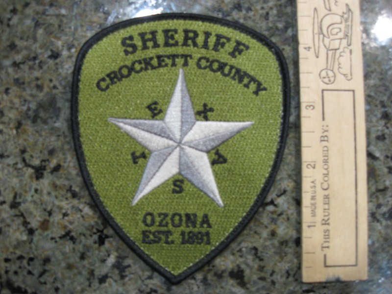 Crockett Co Sheriff Texas subdued swat police patch TX