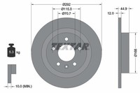 2X Textar Bremsscheibe 92205703 FüR Chevrolet Opel Vauxhall