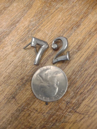 Original  U.S. lot Of 2- 7 Two Pieces REGIMENT CIVIL WAR  Insignia Numbers