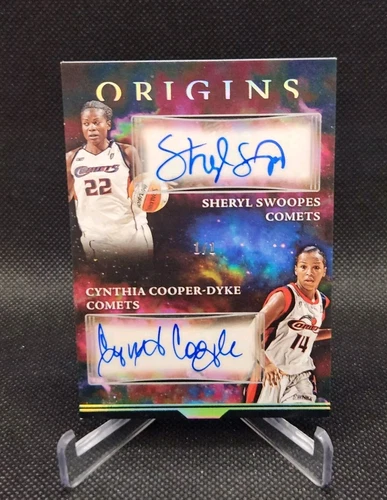 2024 Panini Origins WNBA Dual Auto Sheryl Swoopes Cynthia Cooper-Dyke Black 1/1