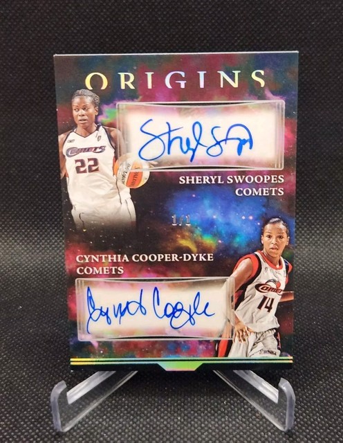 2024 Panini Origins WNBA Dual Auto Sheryl Swoopes Cynthia Cooper-Dyke Black 1/1