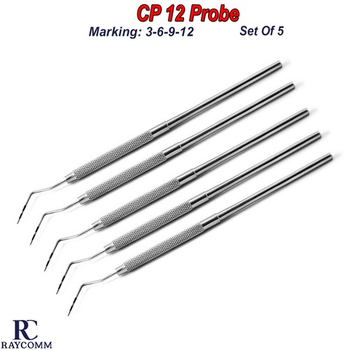 Sonda de marcado dental periodontal codificada por colores CP-12 sondas de detección conjunto de 5 CE - Imagen 4 de 5