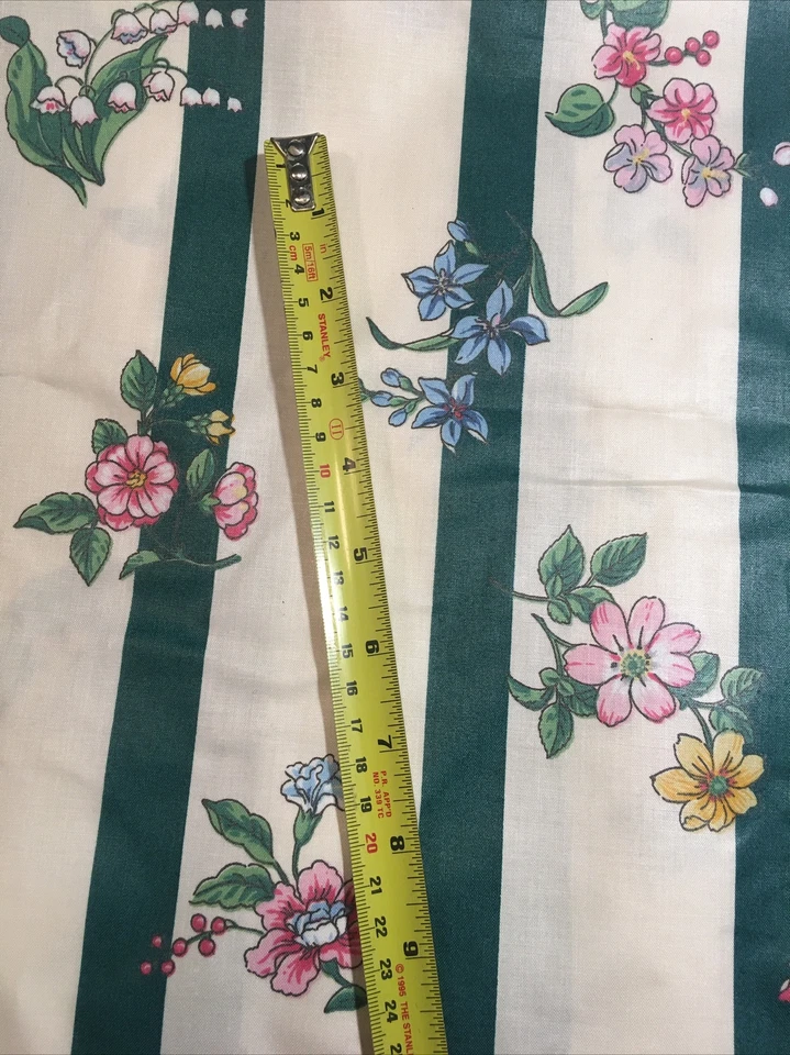 Waverly Schumacher Tela Crema CINTA VERDE Chintz 100% Algodón 4+ Yardas NUEVO Foto 4 de 4